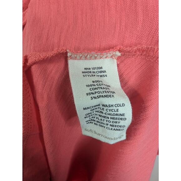 NWOT Soft Surroundings Danielle Button Mini Dress in Deep Sea Coral - Picture 6 of 8